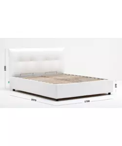 LETTO MATRIMONIALE CONTENITORE "EASY" BIANCO 160X190 CM